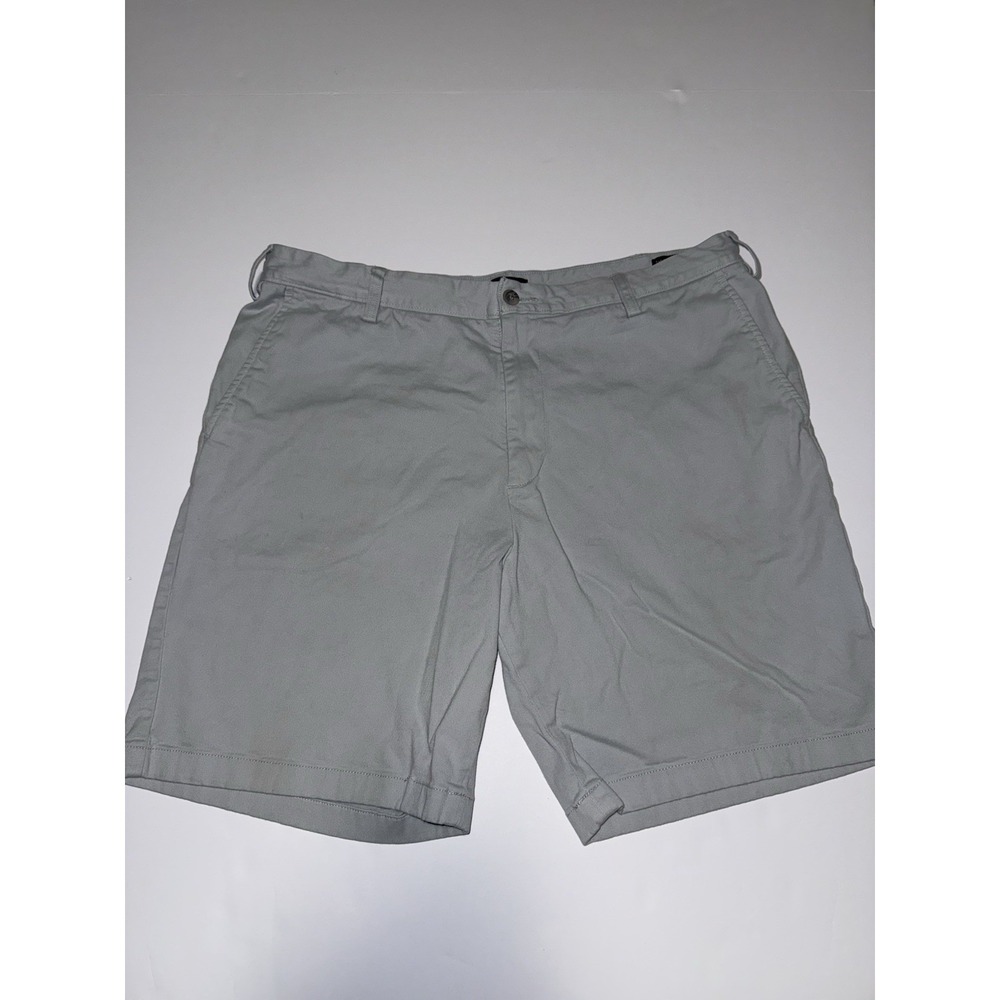 Nautica Men Shorts 38 Gray Stretch Classic Fit Casual Preppy Neutral FLAWED
